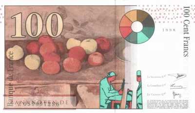Frankreich - 100  Francs (#158a-98_UNC)