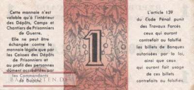 Frankreich - 1  Franc - Kriegsgefangenengeld (#4010a_AU)