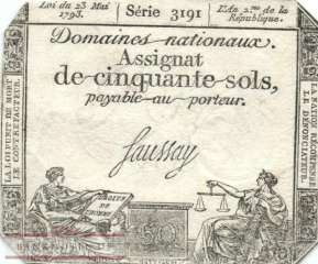 France - 50  Sols (#A070b_F)