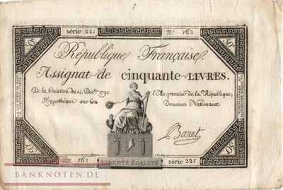 Frankreich - 50  Livres (#A072_XF)