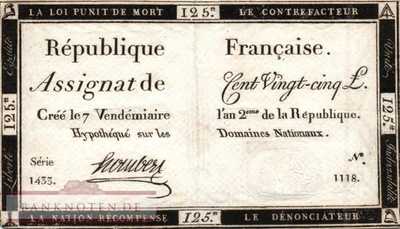 Frankreich - 125  Livres (#A074-U12_F)