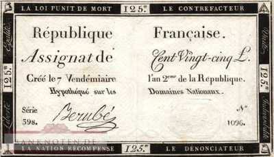 France - 125  Livres (#A074-U17_VF)