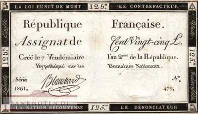 Frankreich - 125  Livres (#A074-U19_VF)