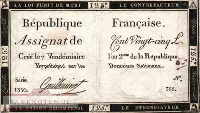 France - 125  Livres (#A074-U20_VG)