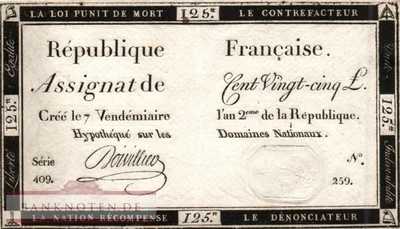 Frankreich - 125  Livres (#A074-U21_VF)