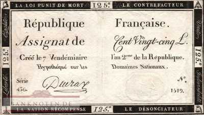 Frankreich - 125  Livres (#A074-U23_F)