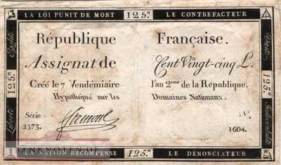 Frankreich - 125  Livres (#A074-U28_F)