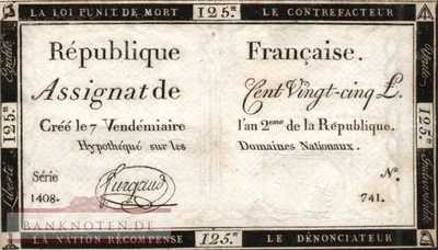 Frankreich - 125  Livres (#A074-U5_VF)