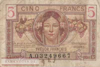 Frankreich - Tresor Francais - 5  Francs (#M006a_F)