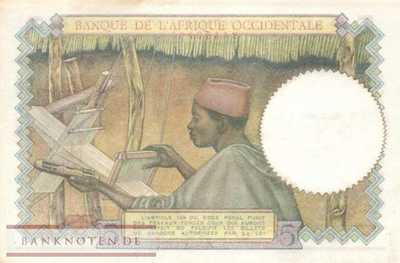 Französisch Westafrika - 5  Francs (#026_AU)
