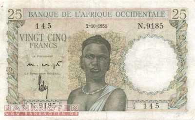 French West Africa - 25  Francs (#038-51_F)