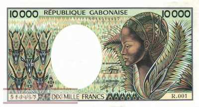 Gabun - 10.000  Francs (#007a_AU)