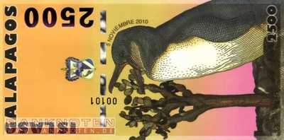 Galapagos - 2.500  Nuevos Sucres - Privatausgabe (#A3b_UNC)