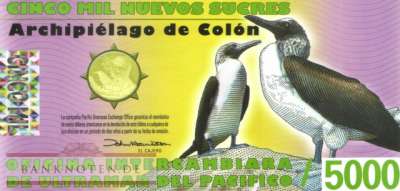 Galapagos - 5.000  Nuevos Sucres (#A9_UNC)