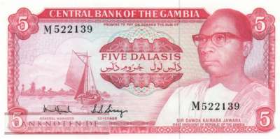 Gambia - 5  Dalasis (#005c_UNC)