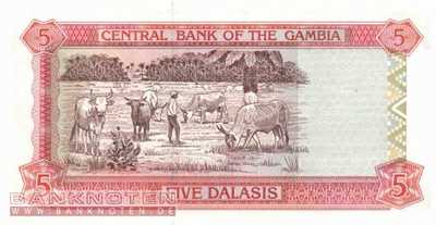 Gambia - 5  Dalasis (#016a_UNC)