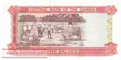 Gambia - 5  Dalasis (#020c_UNC)