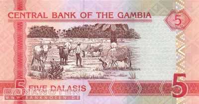 Gambia - 5  Dalasis (#025a_UNC)