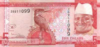 Gambia - 5  Dalasis - Ersatzbanknote (#031R_UNC)
