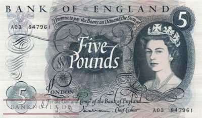 Great Britain - 5  Pounds (#375a_UNC)