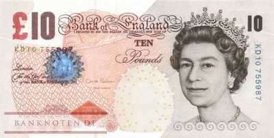 Grossbritannien - 10  Pounds (#389d_UNC)