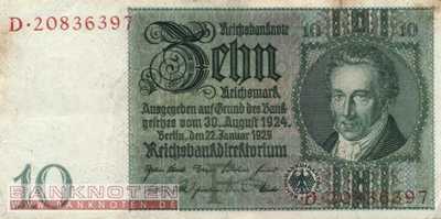 Deutschland - 10  Reichsmark (#0173a_F)