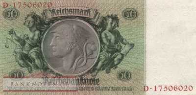 Germany - 50  Reichsmark (#0175bK_AU)