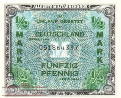 Deutschland - 1/2  Mark (#AMB-01a_UNC)