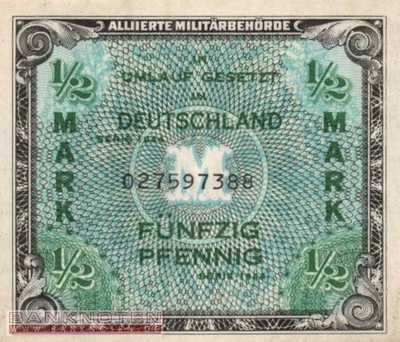 Deutschland - 1/2  Mark (#AMB-01a_AU)