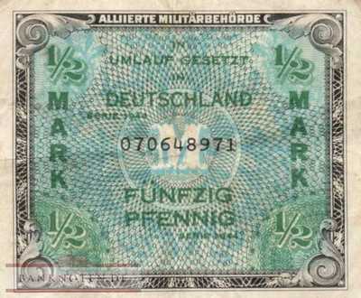 Deutschland - 1/2  Mark (#AMB-01a_VF)