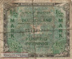 Germany - 1/2  Mark (#AMB-01a_VG)