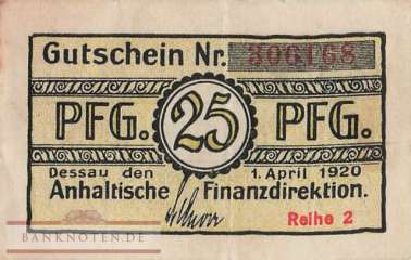 Anhalt - 25 Pfennig (#ANH09b_VF)