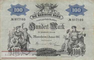 Baden - 100 Mark (#BAD05b_VF)