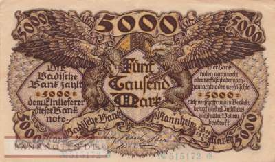 Baden - 5.000  Mark (#BAD08a_VF)