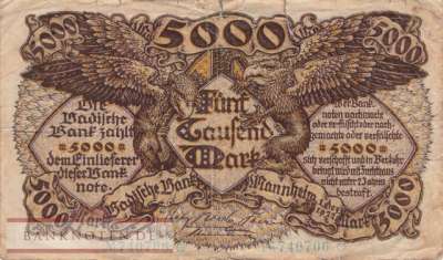 Baden - 5.000 Mark (#BAD08a_VG)