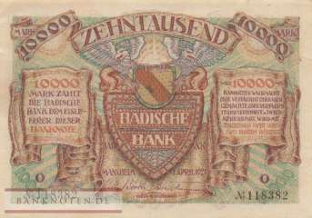 Baden - 10.000  Mark (#BAD09b_AU)