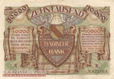Baden - 10.000  Mark (#BAD09b_VF)