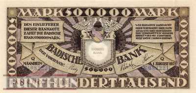 Baden - 500.000 Mark (#BAD10_UNC)