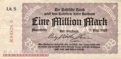Baden - 1 Million  Mark (#BAD11a_VF)