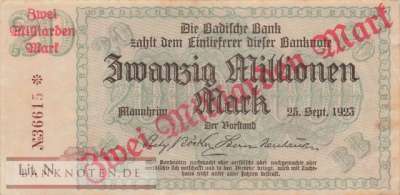 Baden - 2 Milliarden Mark (#BAD12_VF)