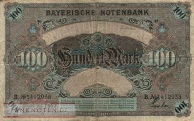 Bayern - 100  Mark (#BAY-003c_F)