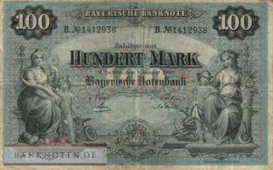 Bayern - 100  Mark (#BAY-003c_F)