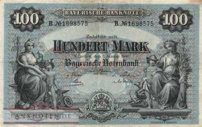 Bayern - 100  Mark (#BAY-003c_VF)