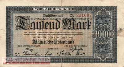 Bayern - 1.000  Mark (#BAY005c_VG)