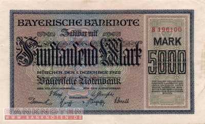 Bayern - 5.000  Mark (#BAY006_VF)