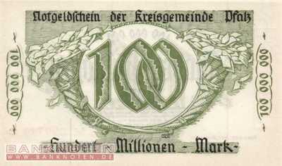 Kreisgemeinde Pfalz - 100 Millionen Mark (#BAY256a_UNC)