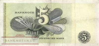 Deutschland - 5  Deutsche Mark (#BRD-01e_VF)