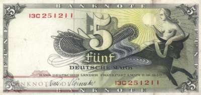 Germany - 5  Deutsche Mark (#BRD-01e_VF)
