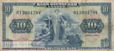 Deutschland - 10  Deutsche Mark (#BRD-04-R_F)