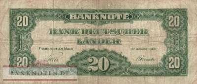 Germany - 20  Deutsche Mark (#BRD-05-P_F)